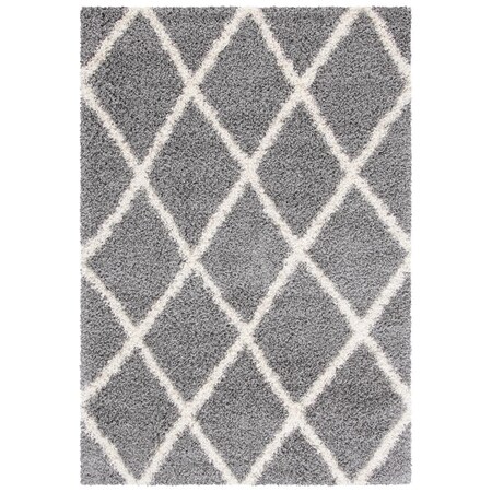 Safavieh 4 x 6 ft. Venus Shag Contemporary Rectangle Power Loomed Rug Grey & Ivory VNS681J-4